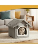 Меко плюшено легло за куче котка балдахин с цип